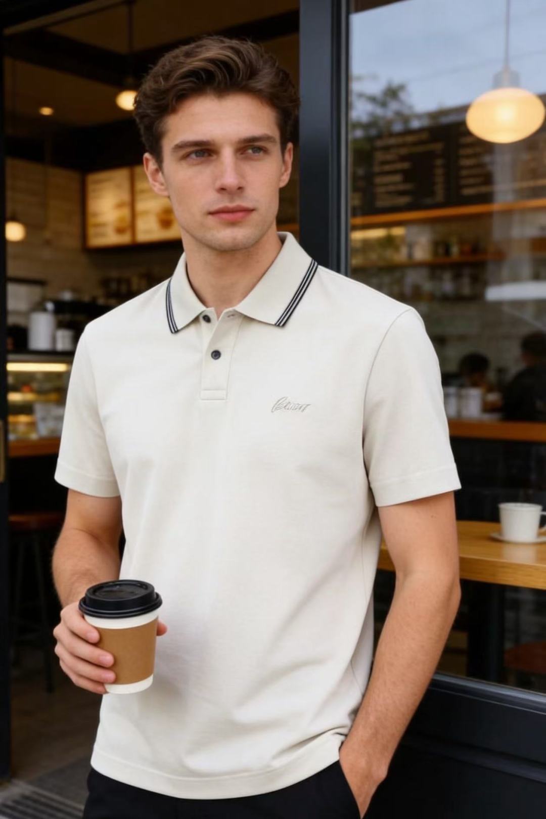 🔥布里奥尼.2026春夏新品🆕经典时尚翻领Polo短袖👍🏻时尚单品设计，更加时尚舒适，高标准定制，上身非