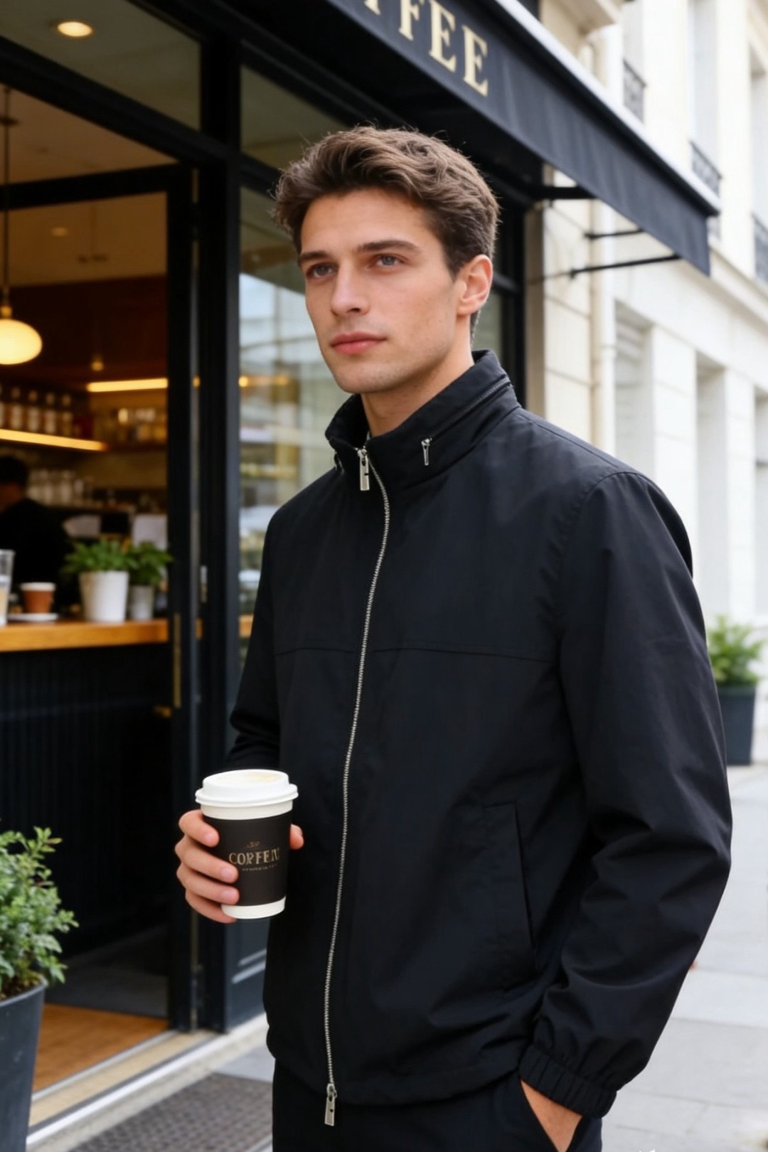 🔥巴宝莉.2026春季新品！时尚男士立领夹克隶属轻商务休闲系列，利落立领搭配双向拉链开合，领口可随心立起