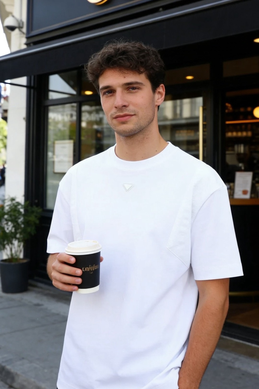 🔥普拉达.2026春夏新品男士短袖T恤采用经典圆领设计，领口线条流畅贴合颈部，版型宽松舒适，兼具休闲感与