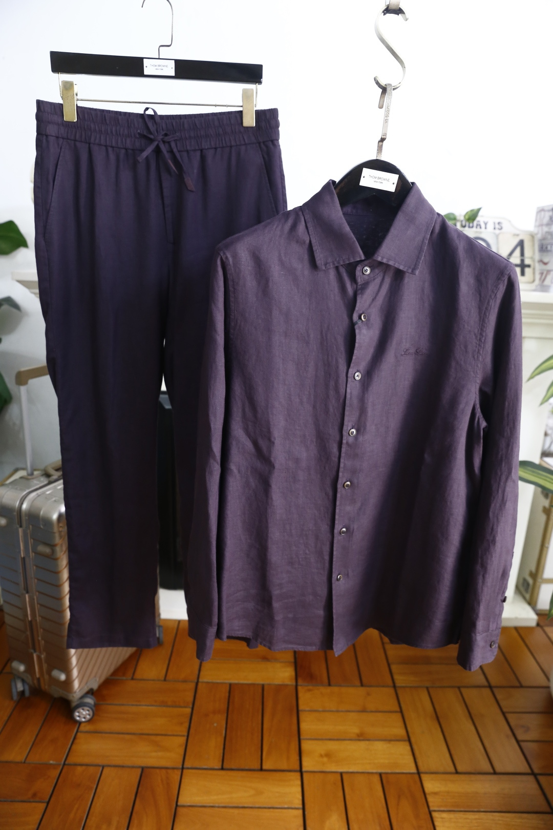 🔥loro Piana.2026春夏新品！时尚男士休闲套装👍整体套装采用百分百亚麻面料，衬衫为经典翻领款