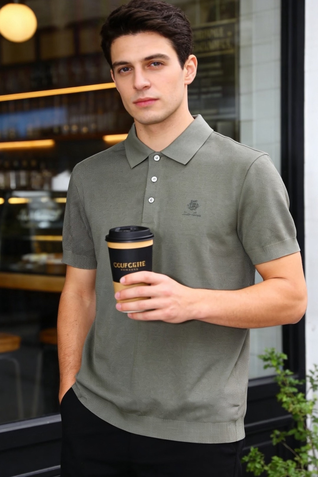 🔥loro Piana.26夏季新品！时尚男士潮流百搭翻领Polo衫👍采用丝光珠地起脚工艺👍左胸低调点缀