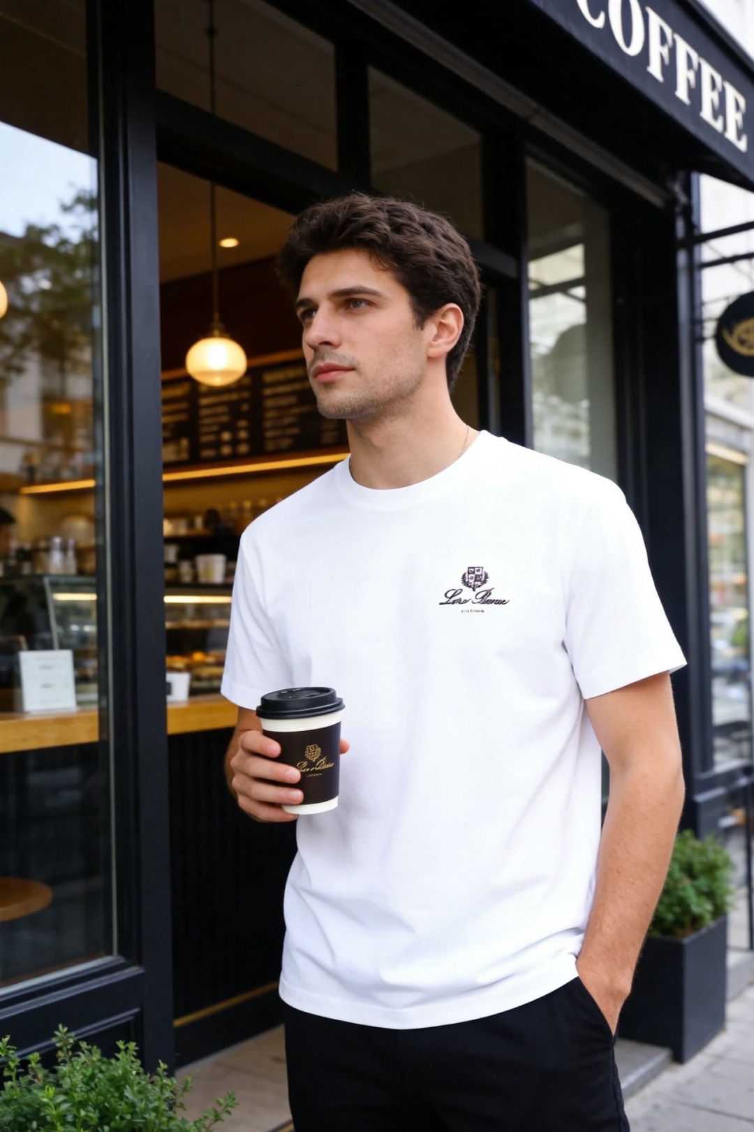 🔥loro Piana.2026春夏新品🆕时尚男士圆领T恤👍采用原单品质透气棉面料，触感柔软细腻，兼具良
