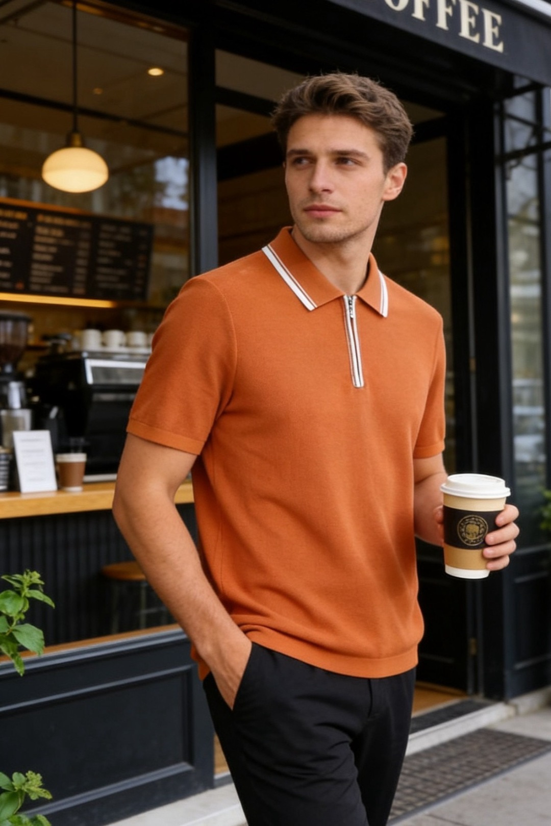 🔥Loro Piana.26夏季新品！时尚男士百搭短袖PoLo衫，采用经典翻领设计，领口边缘饰有双线条装