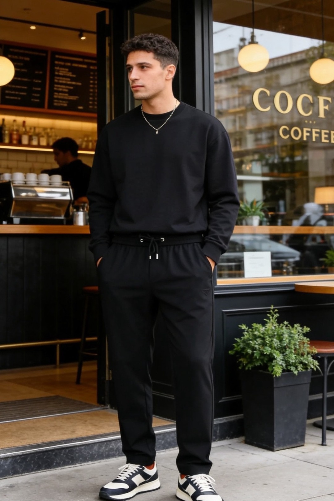 🔥普拉达.26夏季新品！时尚男士百搭休闲裤以简约直筒版型勾勒利落线条，松紧腰头搭配抽绳设计，兼顾舒适与调