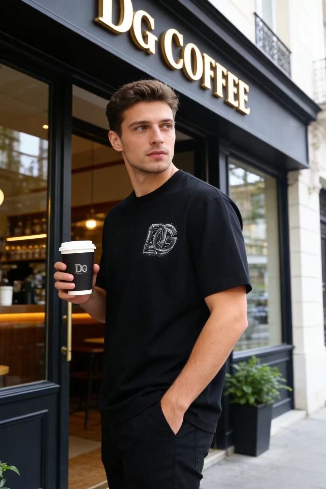 🔥杜嘉班纳.26夏季新品！时尚男士经典基础廓形T恤，以利落线条勾勒出松弛而有型的轮廓。胸前的品牌标识采用