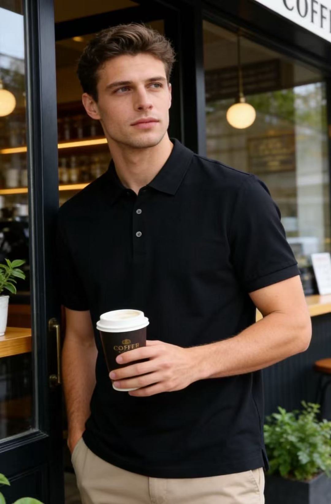 🔥Loro Piana.26夏季新品！时尚男士百搭利落挺括的版型打造出利落有型的轮廓，经典翻领搭配门襟排