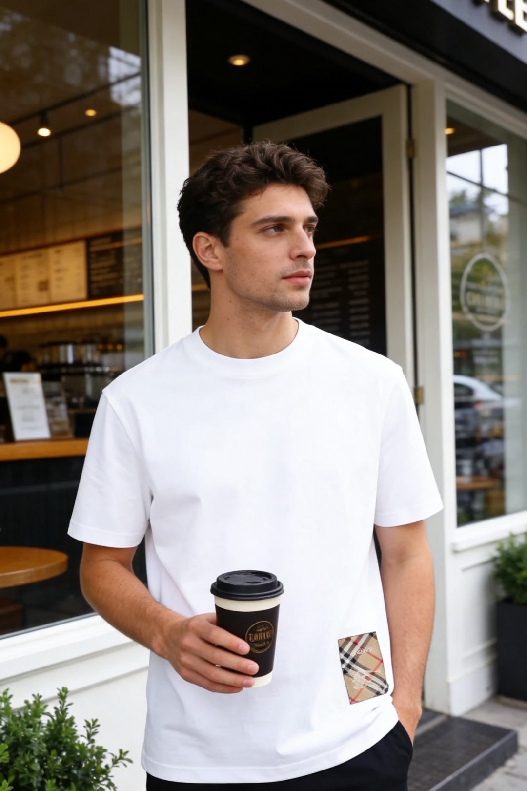 🔥巴宝丽.26夏季新品，男士经典百搭圆领短袖👍采用天丝长绒棉面料，利落廓形打造松弛高级质感，经典圆领设计