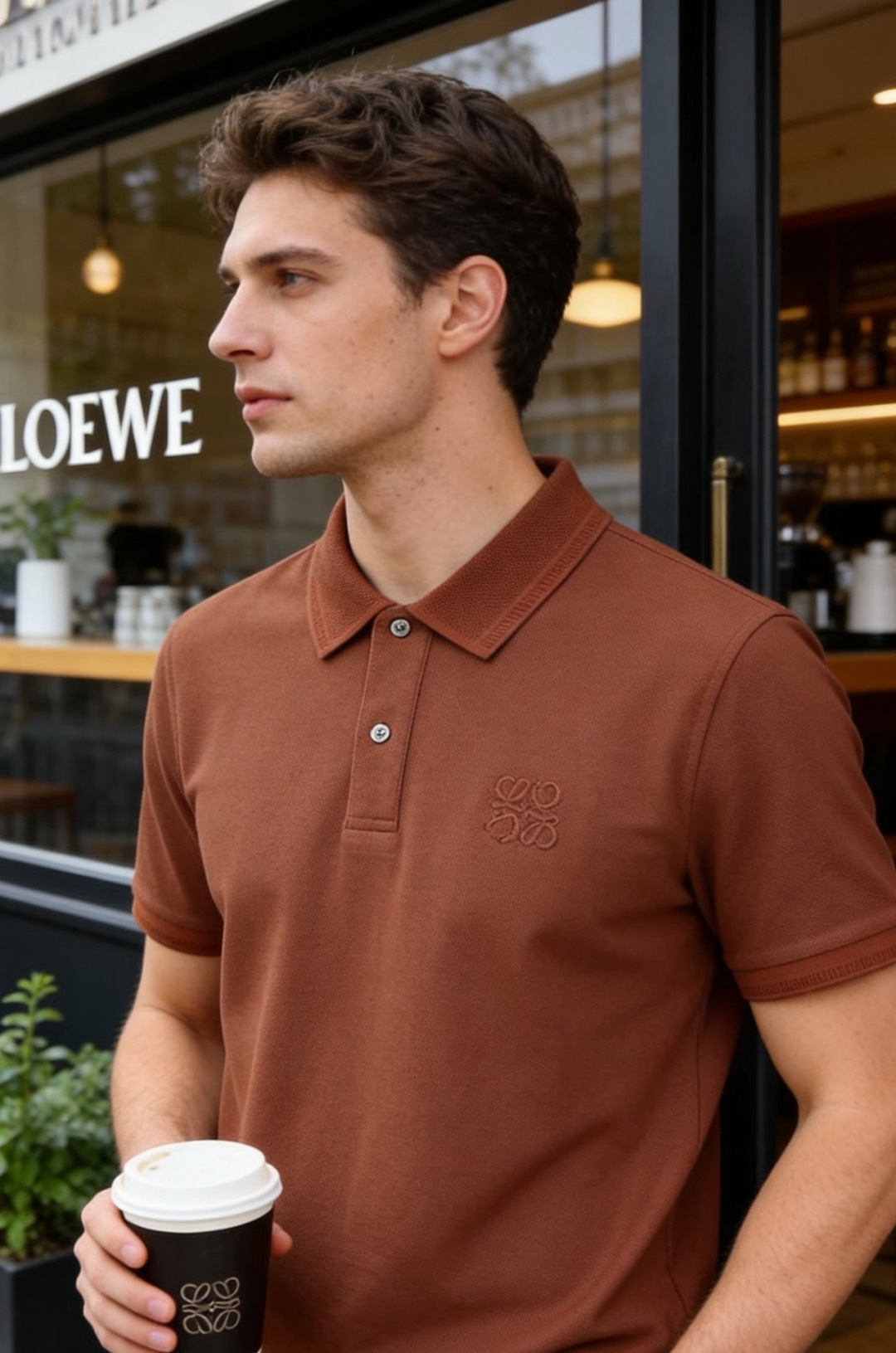 🔥罗意威.26夏季新品，时尚男士经典百搭翻领POLO衫👍利落剪裁勾勒挺括廓形，经典翻领搭配门襟扣设计，兼