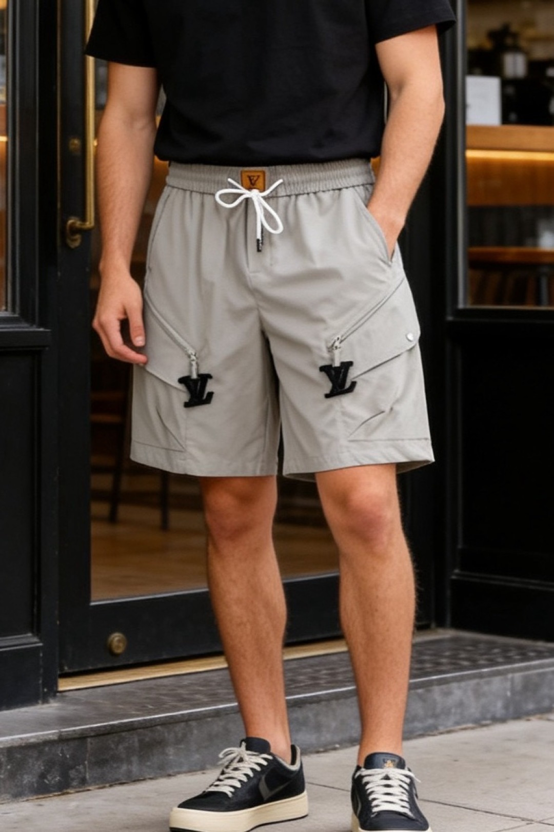 🔥路易威*/LV.26夏季新品，时尚男士百搭短裤👍利落工装廓形自带松弛高级感，抽绳腰头兼顾舒适与贴合度。