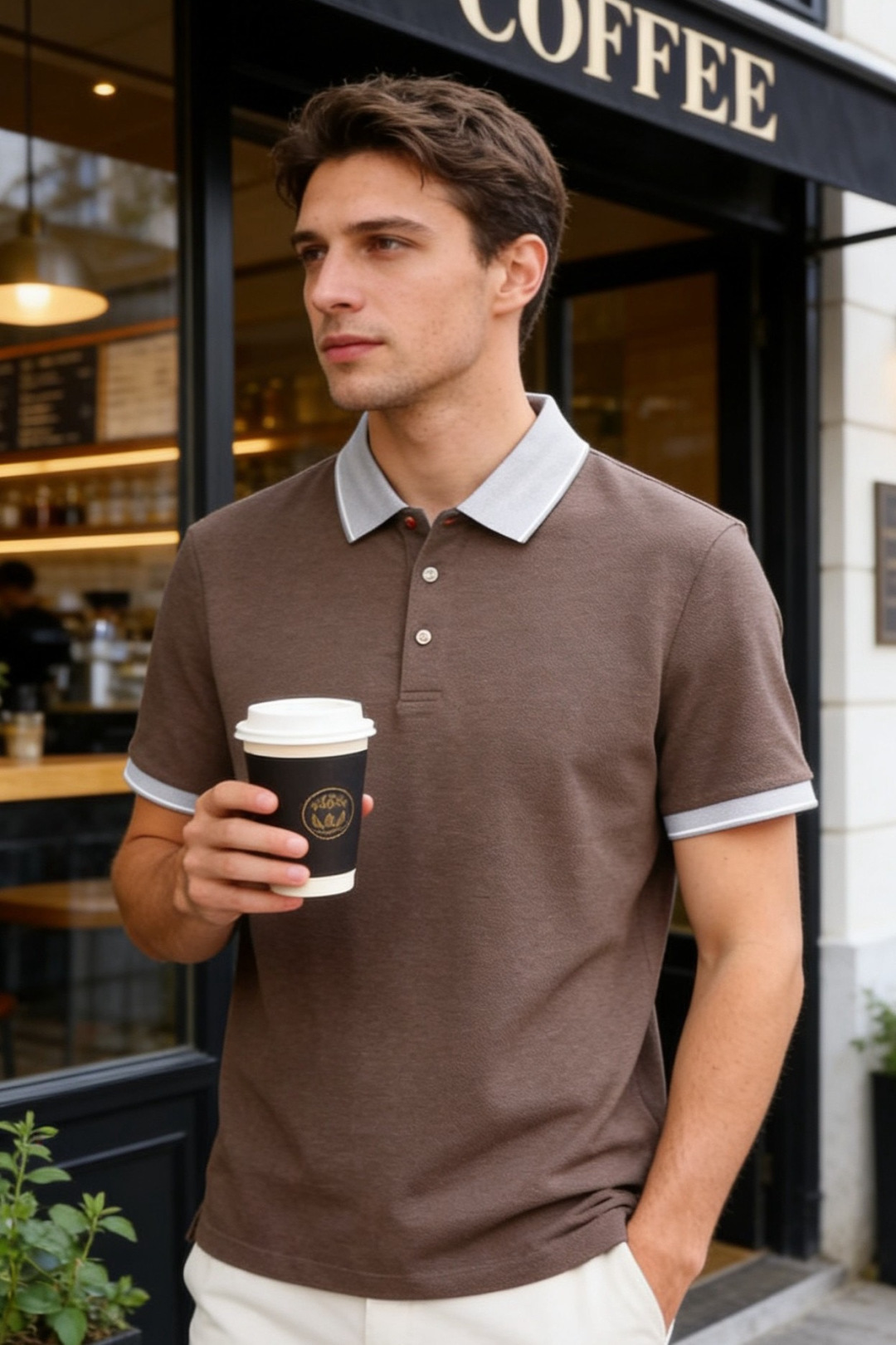NO:830950,kiton.  26 new summer fashion men's polo shirts adopt a classic lapel design, with contrasting collar and cuff trims to create exquisite details. The placket is equipped with multiple textured buttons, and the top buttons are embellished with red brand lettering elements to add design ingenuity. The body is made of fine textured fabrics and is neatly tailored to suit a variety of body shapes.  , the side slit design at the hem improves wearing comfort and freedom of movement. The simple and elegant version has both business and leisure attributes, and can be easily adapted to various scenes such as commuting and daily life. It shows the wearer's taste and style with a low-key texture. It is a versatile item in the wardrobe that is both practical and fashionable!  Sizes 48-58, shipped next day!  ,,19860909kiton. 26夏季新品时尚男士Polo衫采用经典翻领设计,撞色领边与袖口饰边打造精致细节,门襟搭配多颗质感纽扣,顶扣点缀红色品牌字母元素增添设计巧思.衣身采用细腻肌理面料,利落剪裁适配多种身形,下摆侧开叉设计提升穿着舒适度与活动自由度.简约大气的版型兼具商务与休闲属性,可轻松适配通勤、日常等多元场景,以低调质感彰显穿着者的品味与格调,是衣橱中兼具实用性与时尚感的百搭单品！尺码48-58,隔天出货！,,,Men's clothing