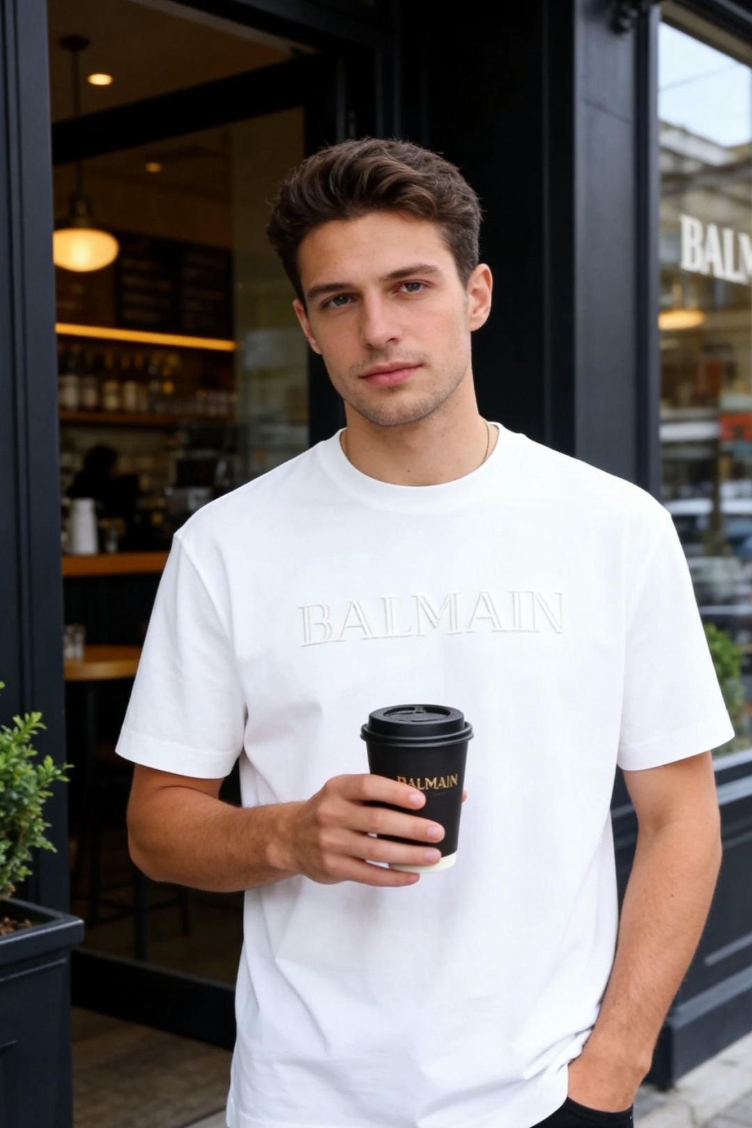 NO:834591,Balmain.  26 new summer fashionable men's all-match round neck T-shirt adopts a classic round neck design. The three-dimensional letter logo on the chest low-key highlights the brand recognition and has a high-end texture. The neat tailoring modifies the body shape, the lines are clean and neat, the upper body stretches without drag, and is suitable for various body types. The overall style is simple and elegant. It can be suitable for daily leisure, commuting and other scenarios, and can also be easily matched with all kinds of bottoms to create a casual and exquisite dressing effect. It is a basic style in the wardrobe that has both practicality and style!  Sizes 48-56, shipped next day!  ,,balmain,tees,t-shirt,19860909巴尔曼. 26夏季新品时尚男士百搭圆领T恤采用经典圆领设计,胸前的立体字母标识低调彰显品牌辨识度,自带高级质感.利落剪裁修饰身形,线条干净利落,上身舒展不拖沓,适配各种身材.整体风格简约大气,既能适配日常休闲、通勤等多种场景,也能轻松搭配各类下装,打造随性又精致的穿搭效果,是衣橱里实用性与格调兼具的基础款！尺码48-56,隔天出货！,,balmain,tees，t-shirt,,Men's clothing