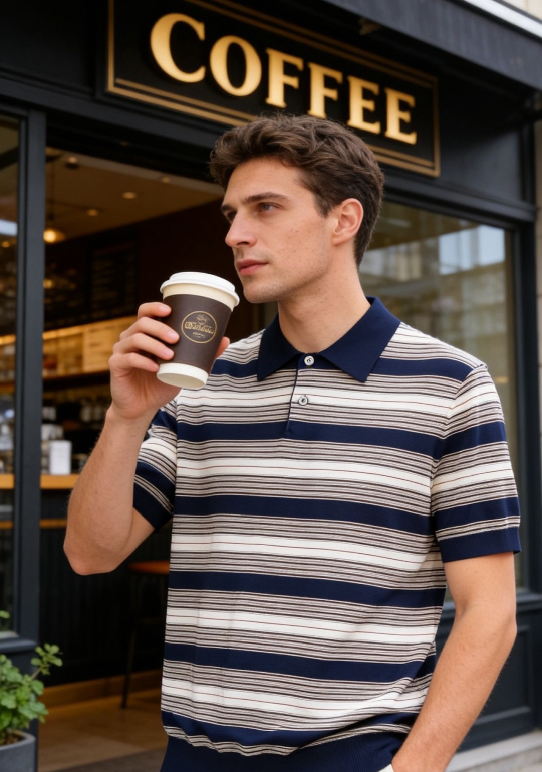 NO:834585,LP. 26 new summer products!  Men's fashionable and versatile lapel POLO shirt has neat lapels and classic placket buttons, giving it a refreshing and neat temperament. The body is covered with rich horizontal stripes and has a retro style, breaking the monotony of the basic style. The fit is not sloppy and the lines are  Clean and neat, it can modify the body shape without looking tight. The short-sleeved design is suitable for a variety of wearing scenarios, whether it is daily commuting or leisure travel. It can easily create a simple and high-end dressing texture. It is a versatile item that enhances the overall style!  Sizes 48-56, shipped next day!  ,,loro piana,T-shirt,19860909LP. 26夏季新品！男士时尚百搭翻领POLO衫利落翻领搭配经典门襟纽扣,自带清爽利落的气质.衣身布满层次丰富的横条纹,自带复古格调,打破基础款的单调感.版型合身不拖沓,线条干净利落,既能修饰身形又不会显得紧绷.短袖设计适配多种穿搭场景,无论是日常通勤还是休闲出行都很合适,轻松打造简约高级的穿搭质感,是提升整体格调的百搭单品！尺码48-56,隔天出货！,,loro piana,T-shirt,,Men's clothing