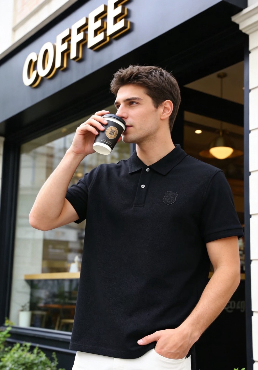 NO:842286,LP. 26 new summer fashionable men's all-match short-sleeved Polo shirt adopts a classic lapel design, with placket buttons, and has a neat business casual texture. The shield-shaped embroidered logo on the left chest is low-key and exquisite, adding detail recognition. The body shape is neat and not tight, and the slightly slit design on the side enhances the freedom of wearing and adapts to a variety of body shapes. Whether it is worn with trousers for daily commuting or jeans for casual occasions, it can be easily controlled to create a decent and stylish look!  Sizes 48-56, shipped next day!  ,,loro piana,jeans,T-shirt,19860909LP. 26夏季新款时尚男士百搭短袖Polo衫采用经典翻领设计,搭配门襟纽扣,自带利落的商务休闲质感.左胸处的盾牌形刺绣标识低调精致,增添细节辨识度.衣身版型利落不紧绷,侧边微开叉设计提升穿着自由度,适配多种身形.无论是日常通勤搭配西裤,还是休闲场合搭配牛仔裤,都能轻松驾驭,打造得体又不失格调的造型！尺码48-56,隔天出货！,,loro piana,jeans,T-shirt,,Men's clothing