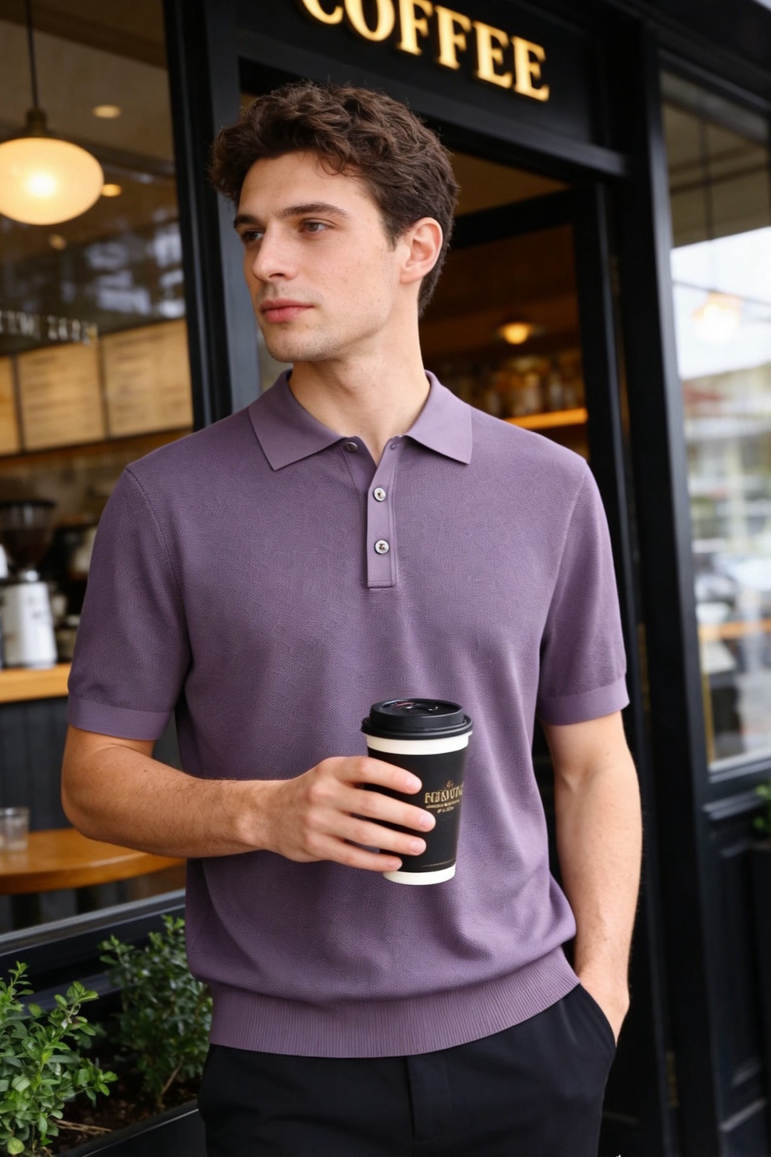 🔥kiton.26夏季新品🆕时尚男士百搭翻领POLO衫自带利落质感，经典翻领搭配三粒扣门襟，简约大气又不