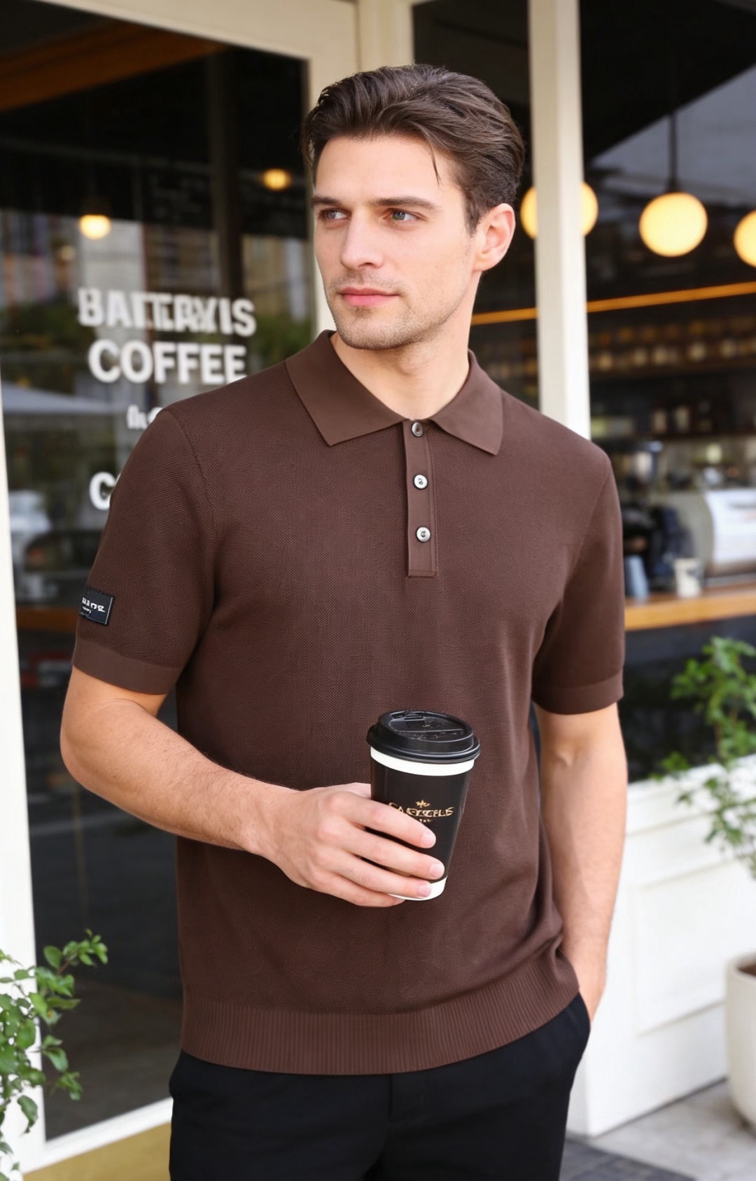 🔥kiton.26夏季新品🆕时尚男士百搭翻领POLO衫自带利落质感，经典翻领搭配三粒扣门襟，简约大气又不