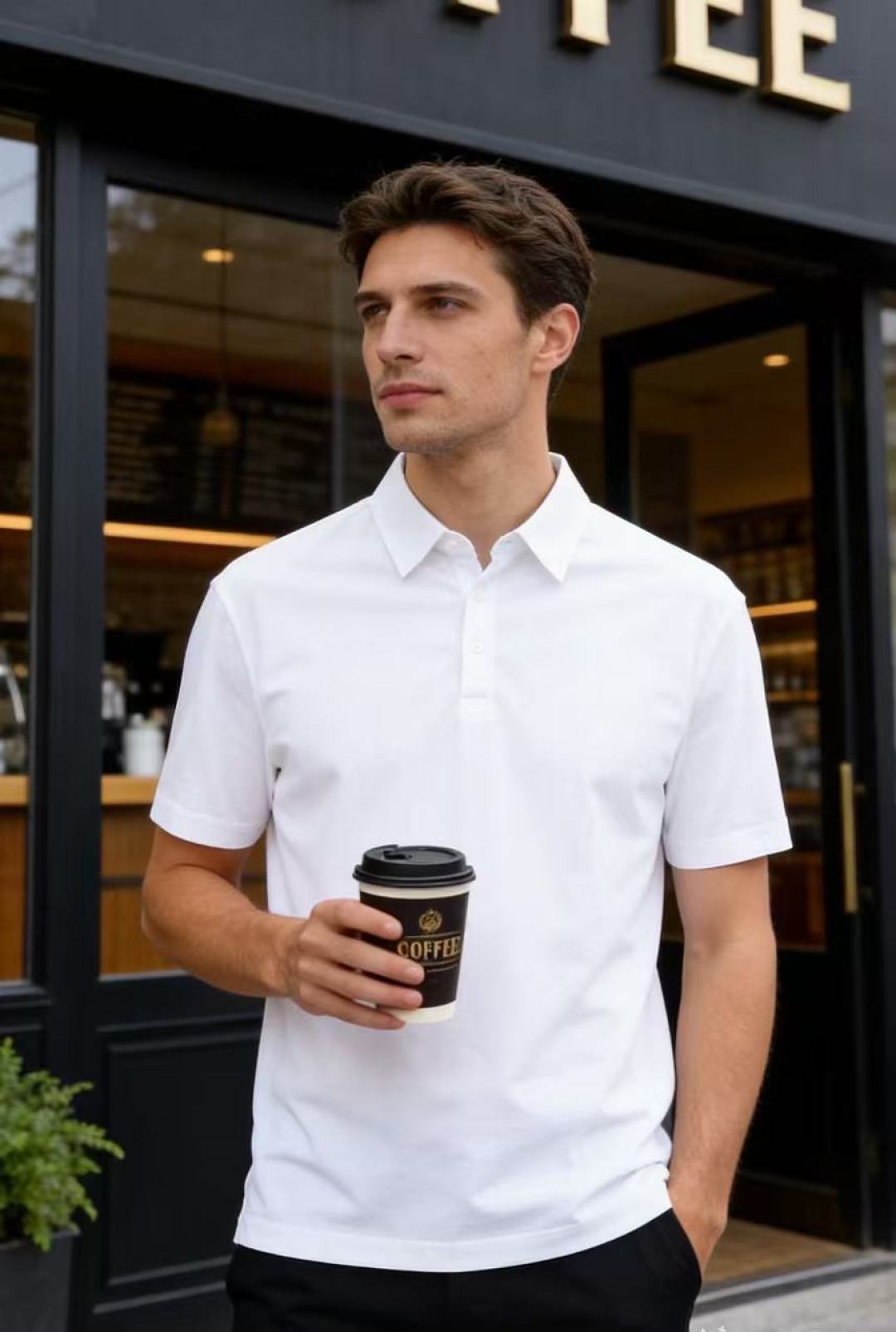 NO:903069,LP. 26 new summer products!  Fashionable men's all-match short-sleeved classic lapel with three-button placket. The shape is flat and crisp, and the neat cut fits the body shape without being tight. The cuffs are neatly routed, there is no unnecessary decoration on the whole, and the lines are simple and elegant. It has both a sense of business formality and a sense of casual relaxation. It is suitable for daily travel or meeting guests at the workplace. It can easily create a mature and stable man's image!  Sizes 48-58, shipped next day!  ,,loro piana,T-shirt,19860909LP. 26夏季新品！时尚男士百搭短袖经典翻领搭配三粒扣门襟,版型平整挺括,利落剪裁贴合身形不紧绷.袖口走线工整,整体没有多余装饰,线条简约大气.兼具商务正式感与休闲松弛感,无论是日常出行还是职场会客都很合适,轻松打造成熟稳重的男士形象！尺码48-58,隔天出货！,,loro piana,T-shirt,,Men's clothing