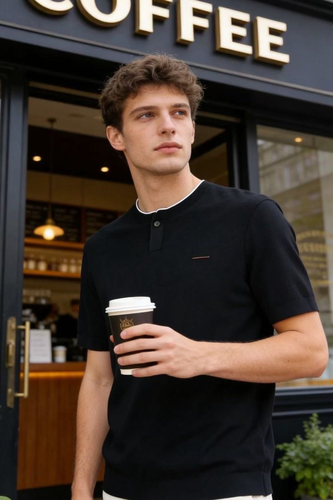 NO:903104,Ermenegildo Zegna. 26 new summer products!  Fashionable men's versatile short-sleeved and unique Henry collar short-sleeved top. The neckline has a thin hemming design and the placket is decorated with a single button. The fit is loose and decent, the cut is clean and neat, and the left chest is decorated with a slender line logo, which is simple and low-key. The cuffs are smooth and the overall lines are smooth, taking into account various business and leisure scenarios, and the upper body is calm and elegant!  Sizes 48-56, shipped next day!  ,,zegna,T-shirt,19860909杰尼亚. 26夏季新品！时尚男士百搭短袖别致的亨利领短袖上衣,领口带有细款包边设计,门襟配有单颗纽扣做点缀.版型宽松得体,剪裁干净利落,左胸处点缀细长线条小标,简约低调.袖口做工平整,整体线条流畅,兼顾商务休闲多种场景,上身沉稳大气！尺码48-56,隔天出货！,,zegna,T-shirt,,Men's clothing