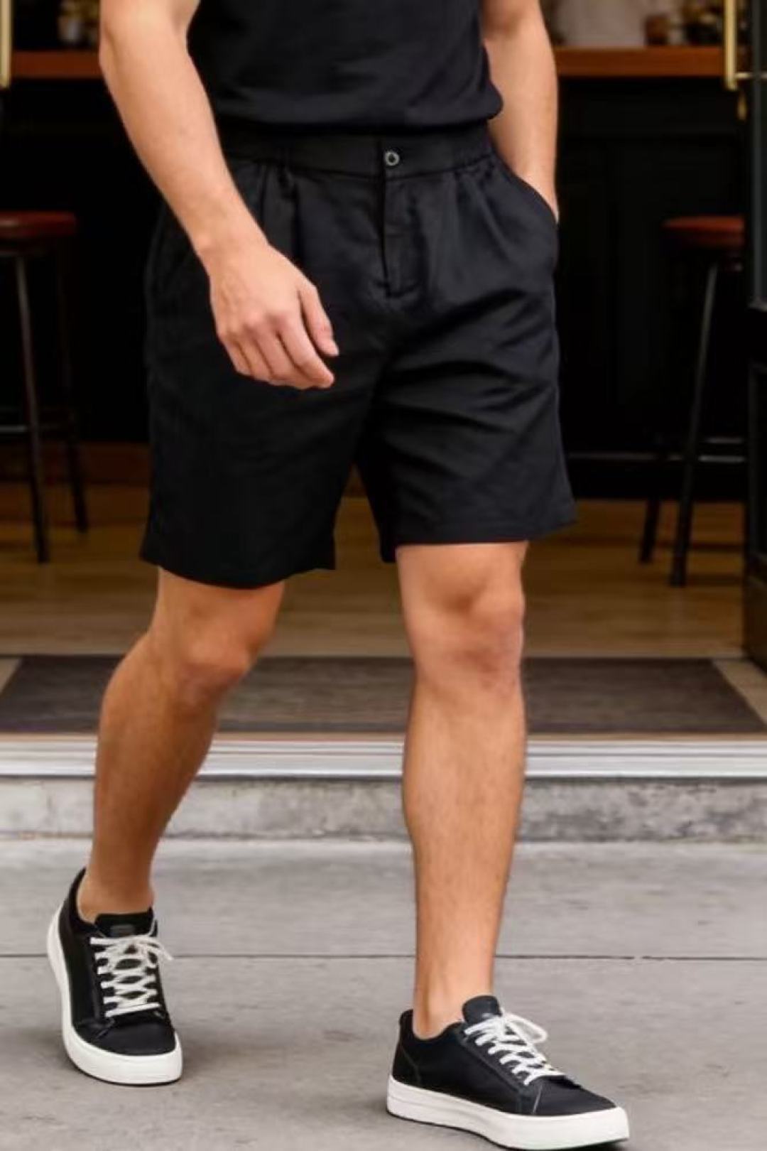 🔥Loro piana.26夏季新品！时尚男士百搭短裤🩳腰头采用半松紧设计，搭配单颗纽扣门襟，穿脱便捷且