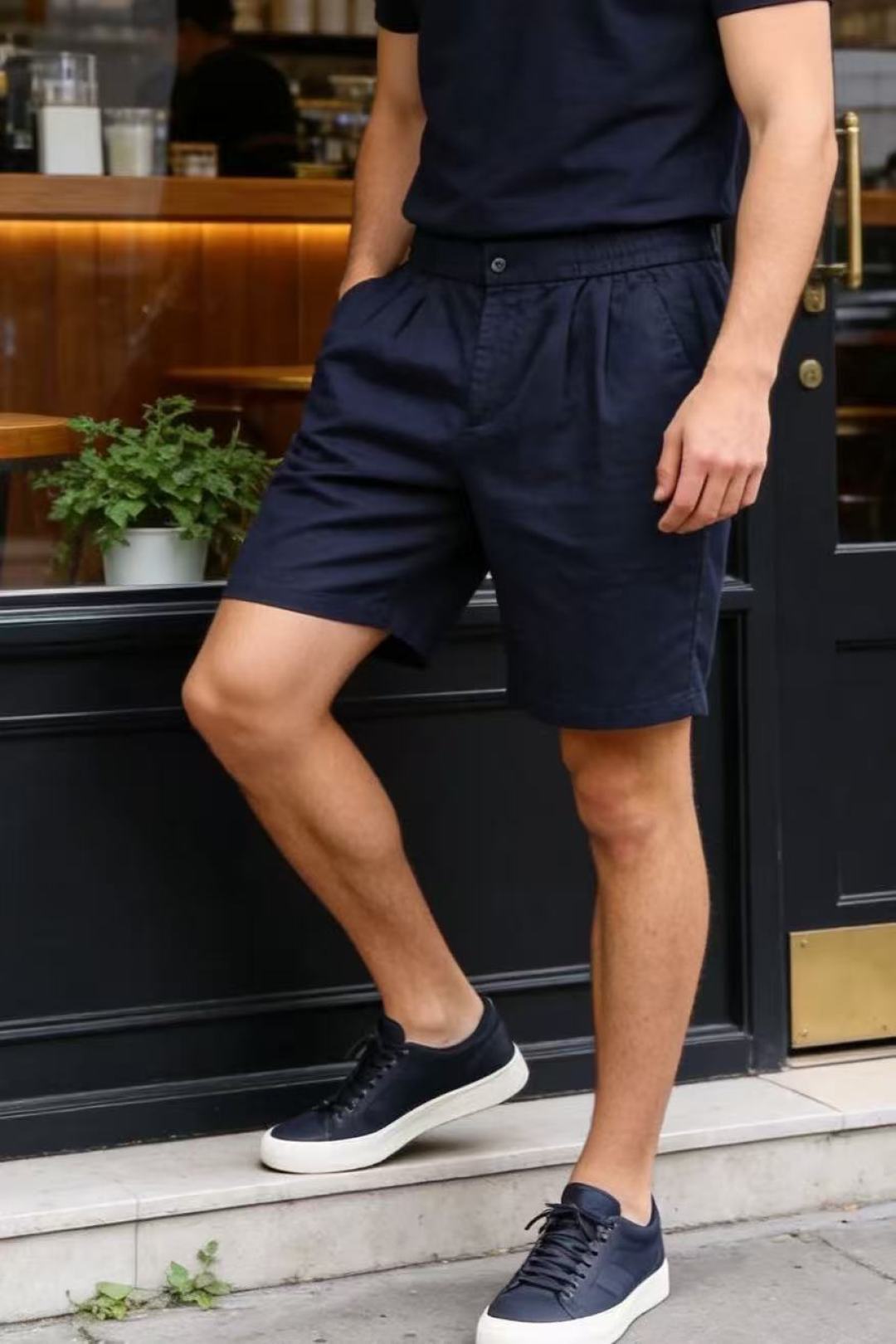 🔥Loro piana.26夏季新品！时尚男士百搭短裤🩳腰头采用半松紧设计，搭配单颗纽扣门襟，穿脱便捷且