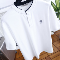 🔥BC.26夏季新品!时尚男士百搭立领短袖Polo衫,领口拼接细白边做撞色设计,门襟配有两颗纽扣,剪裁宽 🔥BC.26夏季新品!时尚男士百搭立领短袖Polo衫,领口拼接细白边做撞色设计,门襟配有两颗纽扣,剪裁宽