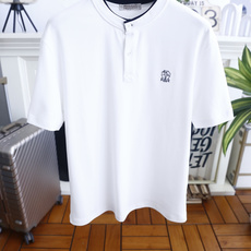 🔥BC.26夏季新品!时尚男士百搭立领短袖Polo衫,领口拼接细白边做撞色设计,门襟配有两颗纽扣,剪裁宽 🔥BC.26夏季新品!时尚男士百搭立领短袖Polo衫,领口拼接细白边做撞色设计,门襟配有两颗纽扣,剪裁宽
