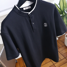 🔥BC.26夏季新品!时尚男士百搭立领短袖Polo衫,领口拼接细白边做撞色设计,门襟配有两颗纽扣,剪裁宽 🔥BC.26夏季新品!时尚男士百搭立领短袖Polo衫,领口拼接细白边做撞色设计,门襟配有两颗纽扣,剪裁宽