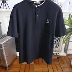 🔥BC.26夏季新品!时尚男士百搭立领短袖Polo衫,领口拼接细白边做撞色设计,门襟配有两颗纽扣,剪裁宽 🔥BC.26夏季新品!时尚男士百搭立领短袖Polo衫,领口拼接细白边做撞色设计,门襟配有两颗纽扣,剪裁宽