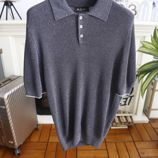 🔥Loro piana.26夏季新品!时尚男士百搭翻领针织短袖Polo,门襟搭配三颗圆扣简约利落,袖口点 🔥Loro piana.26夏季新品!时尚男士百搭翻领针织短袖Polo,门襟搭配三颗圆扣简约利落,袖口点