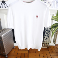 🔥BC.26夏季新品!时尚男士百搭针织圆领上衣,领口与袖口搭配细撞色包边增添层次感,左胸点缀小巧刺绣标识 🔥BC.26夏季新品!时尚男士百搭针织圆领上衣,领口与袖口搭配细撞色包边增添层次感,左胸点缀小巧刺绣标识