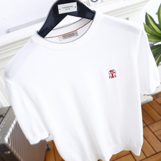 🔥BC.26夏季新品!时尚男士百搭针织圆领上衣,领口与袖口搭配细撞色包边增添层次感,左胸点缀小巧刺绣标识 🔥BC.26夏季新品!时尚男士百搭针织圆领上衣,领口与袖口搭配细撞色包边增添层次感,左胸点缀小巧刺绣标识