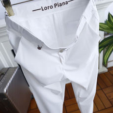 🔥Loro piana.26夏季新品!时尚男士商务休闲九分西裤,标准裤腰搭配多根固定袢带,后腰压印品牌标 🔥Loro piana.26夏季新品!时尚男士商务休闲九分西裤,标准裤腰搭配多根固定袢带,后腰压印品牌标