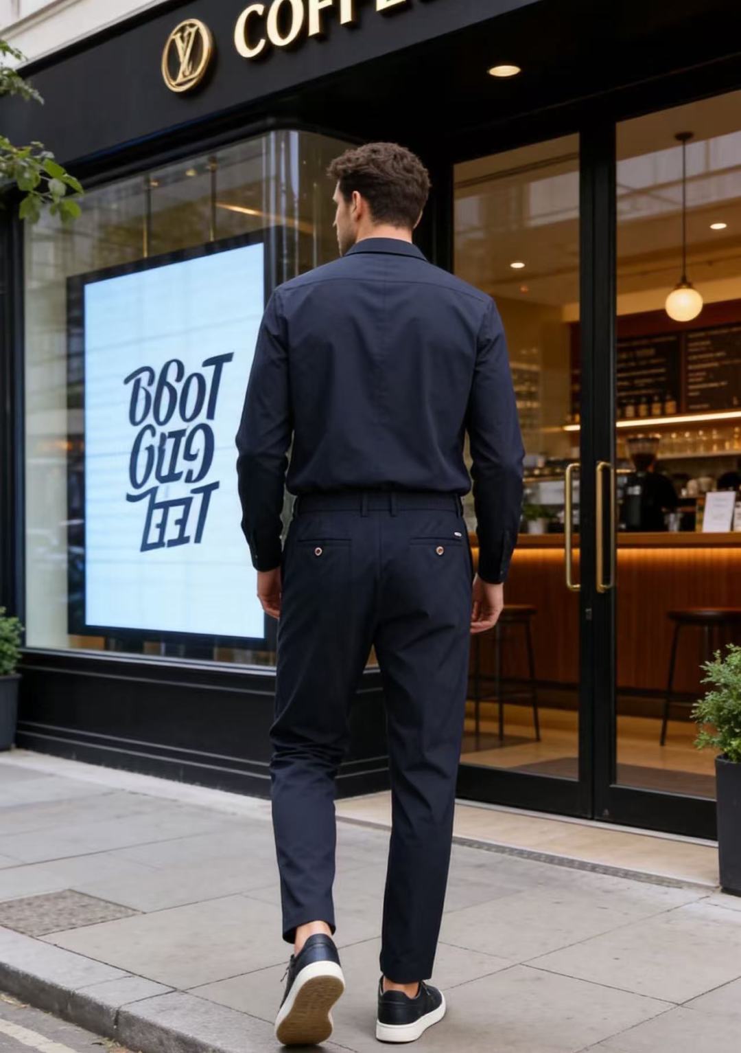 🔥Loro piana.26夏季新品！时尚男士商务休闲九分西裤，标准裤腰搭配多根固定袢带，后腰压印品牌标