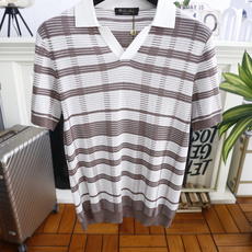 🔥Loro piana.26夏季新品!时尚男士百搭拼接撞色翻领搭配V型开襟短袖👍衣身布满规整格纹条纹,短 🔥Loro piana.26夏季新品!时尚男士百搭拼接撞色翻领搭配V型开襟短袖👍衣身布满规整格纹条纹,短