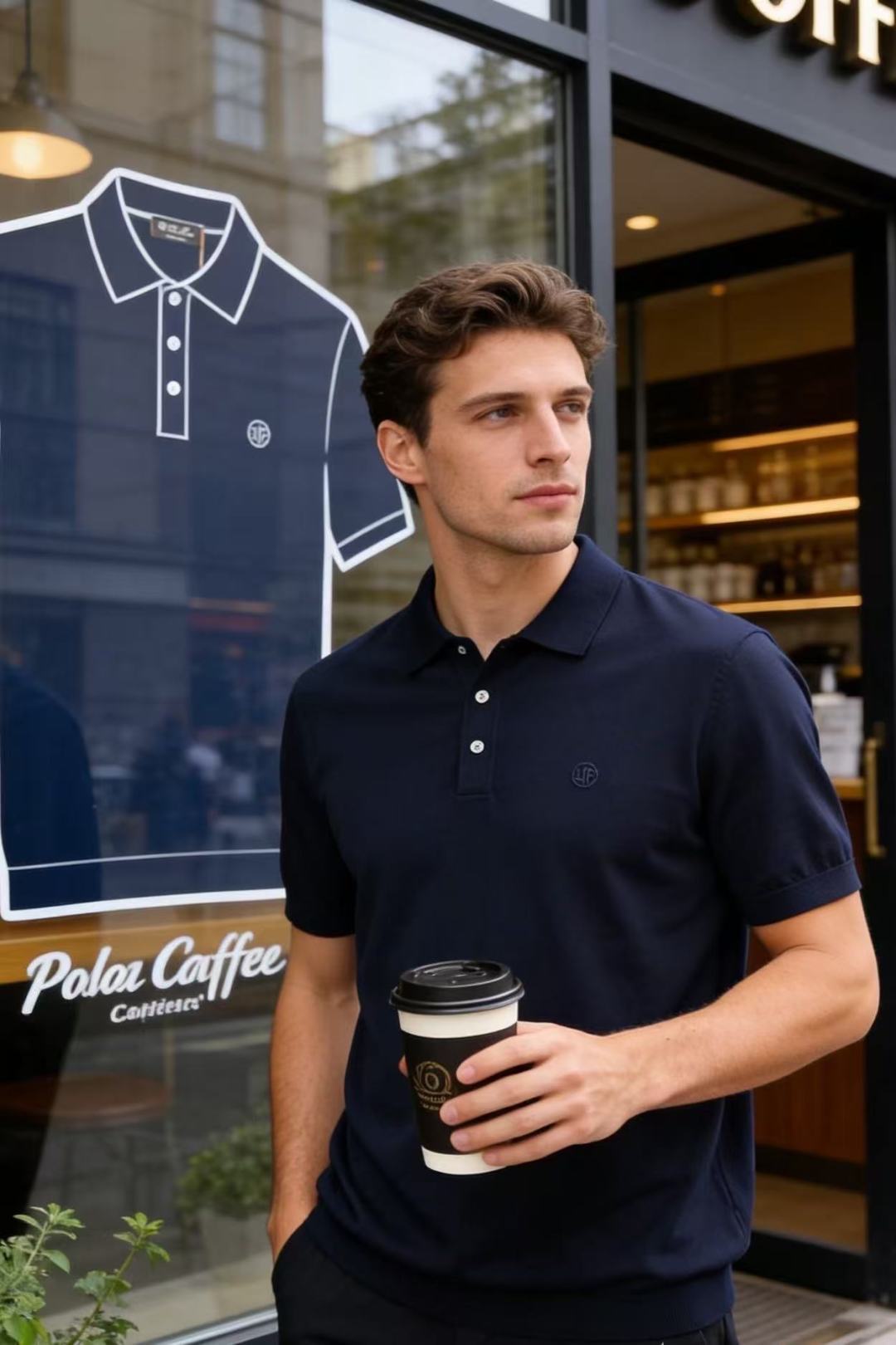 🔥Loro piana.26夏季新品！时尚男士百搭短袖👍经典翻领搭配三门扣设计，左胸位置点缀简约精致的小