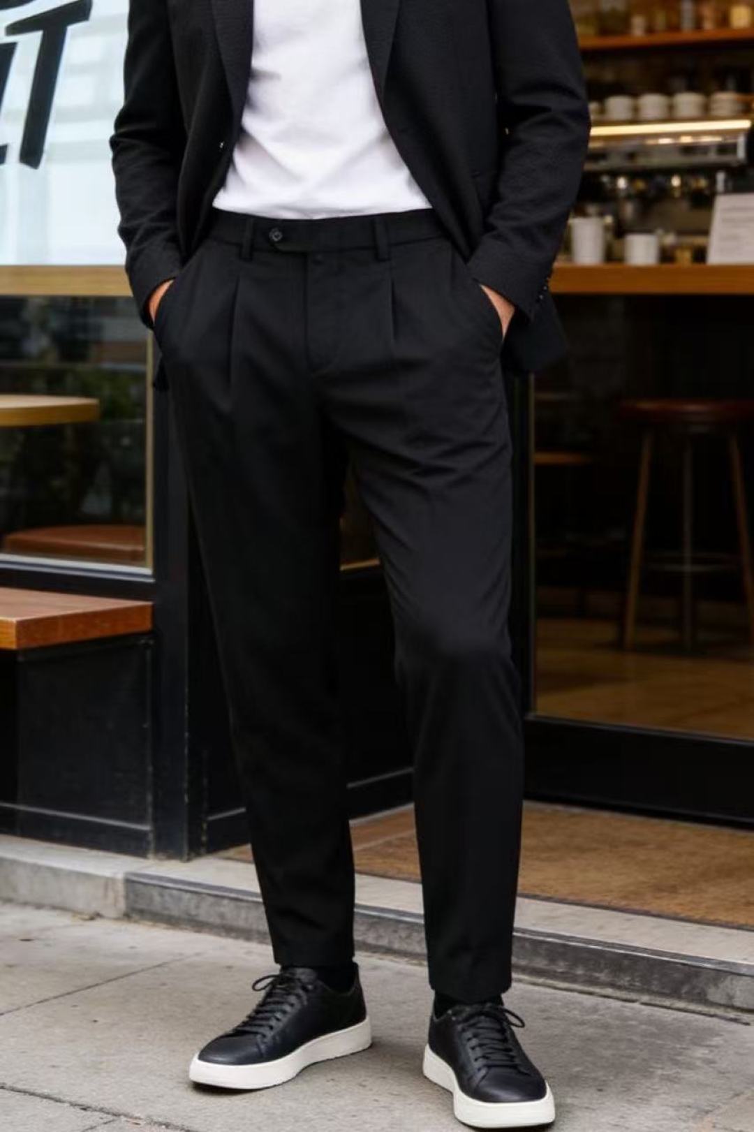 🔥Loro piana.26夏季新品！时尚男士百搭休闲长裤👍单褶设计西裤搭配标准腰头与单颗扣门襟，侧边设