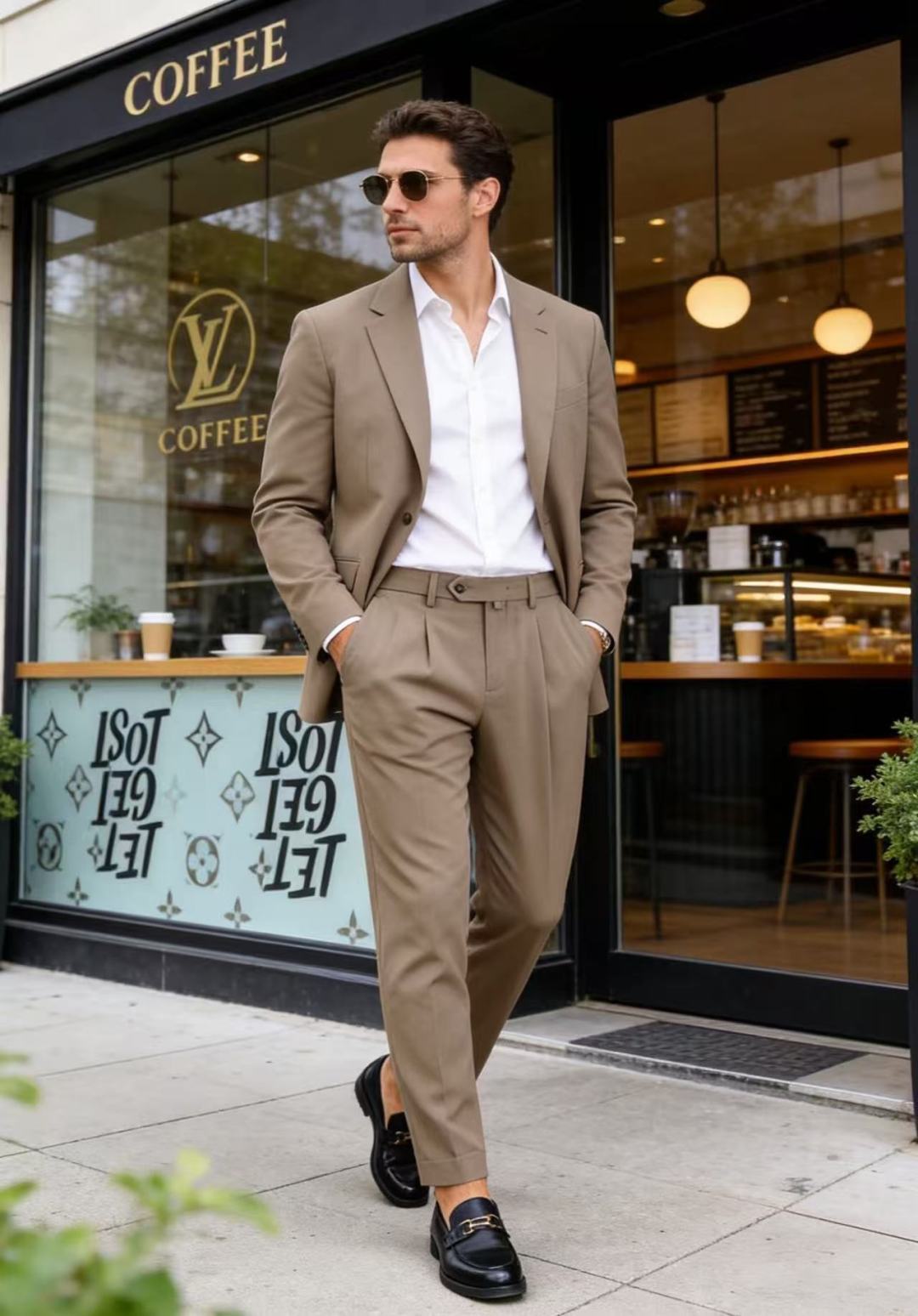🔥Loro piana.26夏季新品！时尚男士百搭休闲长裤👍单褶设计西裤搭配标准腰头与单颗扣门襟，侧边设