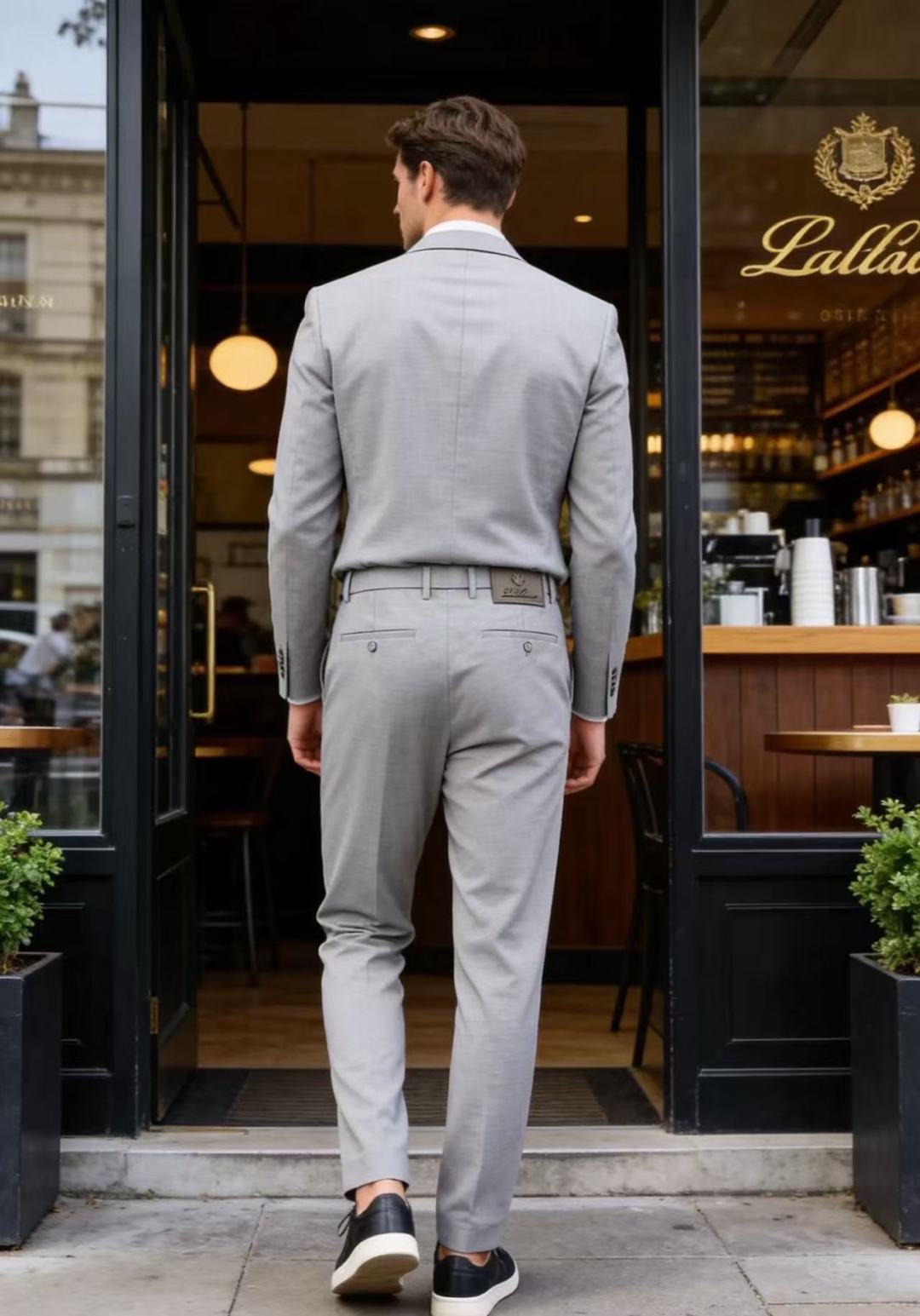 🔥Loro piana. 26新品男士休闲长裤，意式奢牌高级格调，后腰皮质铭牌点缀彰显品牌质感，双后袋搭配纽扣细节做工扎