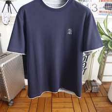 🔥BC. 26夏季新品!时尚男士轻奢短袖T恤,大牌风假两件撞色包边设计层次感十足,胸口精致刺绣标识低调凸显辨识度,利落宽 🔥BC. 26夏季新品!时尚男士轻奢短袖T恤,大牌风假两件撞色包边设计层次感十足,胸口精致刺绣标识低调凸显辨识度,利落宽