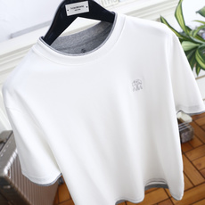 🔥BC. 26夏季新品!时尚男士轻奢短袖T恤,大牌风假两件撞色包边设计层次感十足,胸口精致刺绣标识低调凸显辨识度,利落宽 🔥BC. 26夏季新品!时尚男士轻奢短袖T恤,大牌风假两件撞色包边设计层次感十足,胸口精致刺绣标识低调凸显辨识度,利落宽