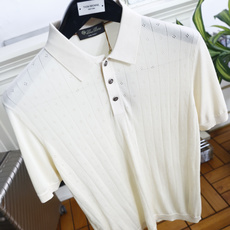 🔥Loro piana. 26夏季新品🆕时尚男士轻奢针织Polo衫,意式大牌翻领版型格调雅致,全身竖纹镂空肌理富有层次感 🔥Loro piana. 26夏季新品🆕时尚男士轻奢针织Polo衫,意式大牌翻领版型格调雅致,全身竖纹镂空肌理富有层次感