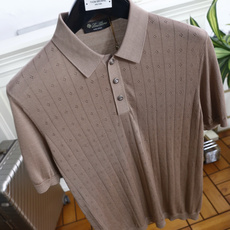 🔥Loro piana. 26夏季新品🆕时尚男士轻奢针织Polo衫,意式大牌翻领版型格调雅致,全身竖纹镂空肌理富有层次感 🔥Loro piana. 26夏季新品🆕时尚男士轻奢针织Polo衫,意式大牌翻领版型格调雅致,全身竖纹镂空肌理富有层次感