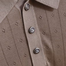 🔥Loro piana. 26夏季新品🆕时尚男士轻奢针织Polo衫,意式大牌翻领版型格调雅致,全身竖纹镂空肌理富有层次感 🔥Loro piana. 26夏季新品🆕时尚男士轻奢针织Polo衫,意式大牌翻领版型格调雅致,全身竖纹镂空肌理富有层次感