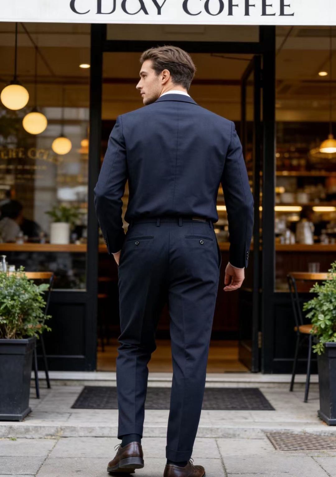 🔥Loro Piana. 26秋冬新款！时尚男士原单1.1商务西裤，经典裤袢腰头设计，后袋纽扣加固，走线工整考究。利落微