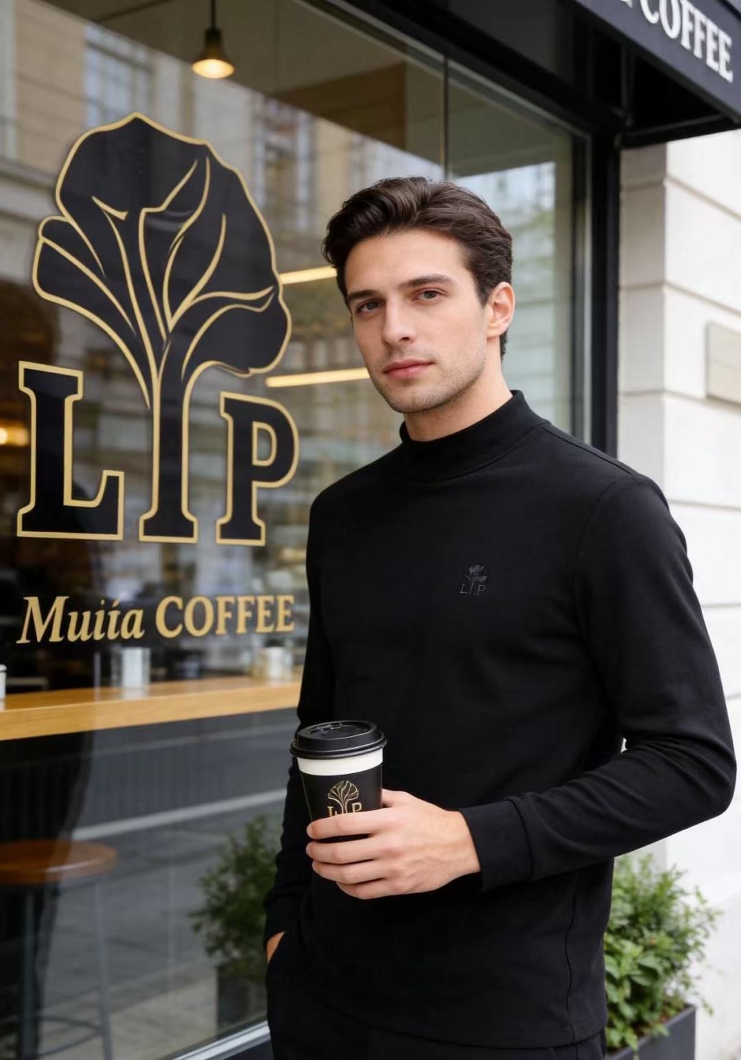 🔥Loro Piana. 26秋冬新款！时尚男士半高领打底衫，甄选暖姜羊绒蛋白面料，软糯温润亲肤锁温。简约半高领贴合颈部