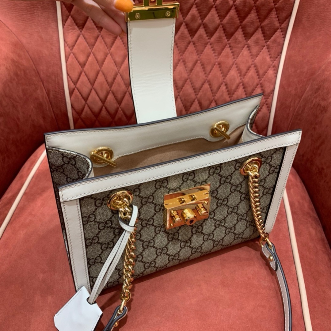 구찌 소형 자물쇠 천연 가죽 가방 498156 이미지 5
