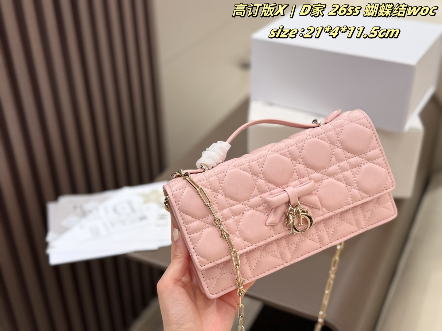 Dior WOC Pink 21 4 11 5cm crossbody everyday