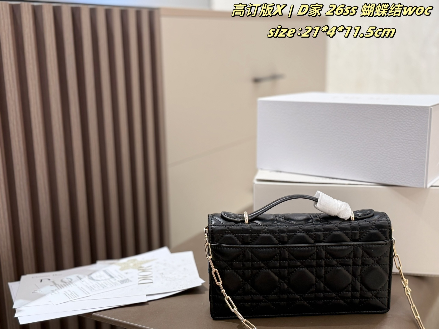 Dior WOC Black 21 4 11 5cm crossbody everyday