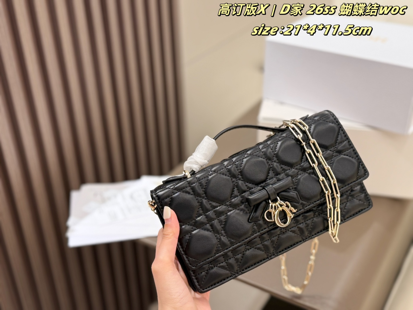 Dior WOC Black 21 4 11 5cm crossbody everyday