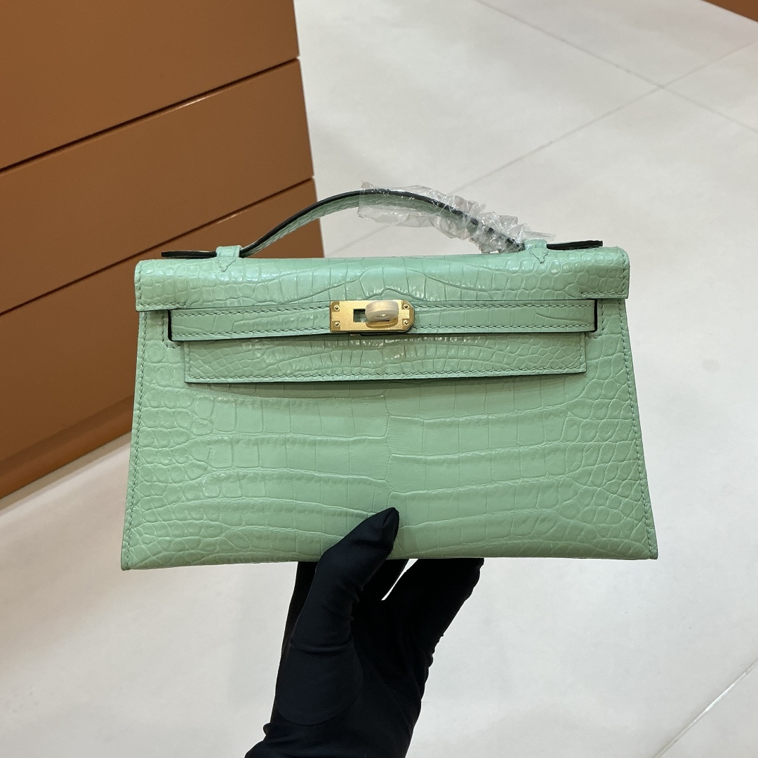 NO:893988,Spot real shot matte first generation mint green gold buckle, Hermes, hermes, Hermes,19860909现货实拍雾面一代薄荷绿 金扣,爱马仕,hermes,Hermes,,Bag