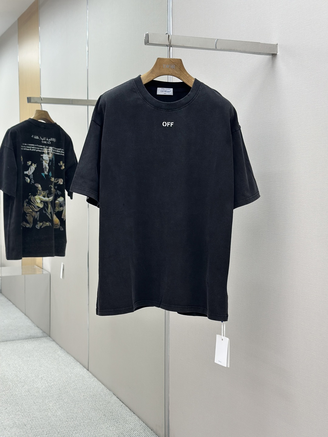 Off-White Oversized T-Shirt - Washed Grey, 260g Cotton, Digital Print 2 cmp i1754494856130 9270 0 0